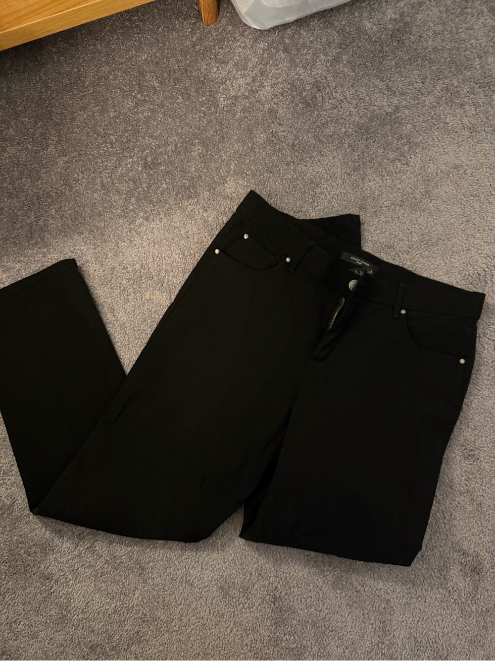 Simon Chang Black Straight-Leg Jeans